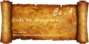 Csábi Alexandra névjegykártya