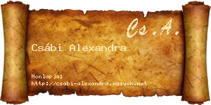 Csábi Alexandra névjegykártya