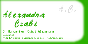 alexandra csabi business card