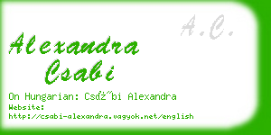 alexandra csabi business card